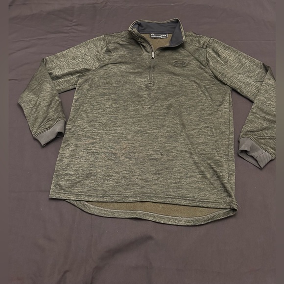Under Armour ColdGear mens army green  1/4 zip long sleeve pullover. - Picture 3 of 6